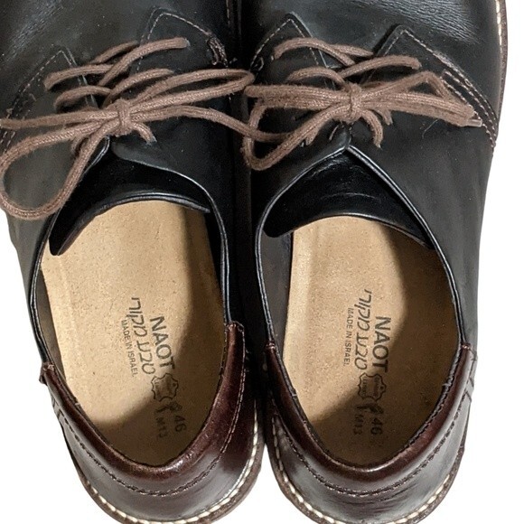 Noat Chief color block black brown lace up slip resistant shock relief loafer 13 main image 9